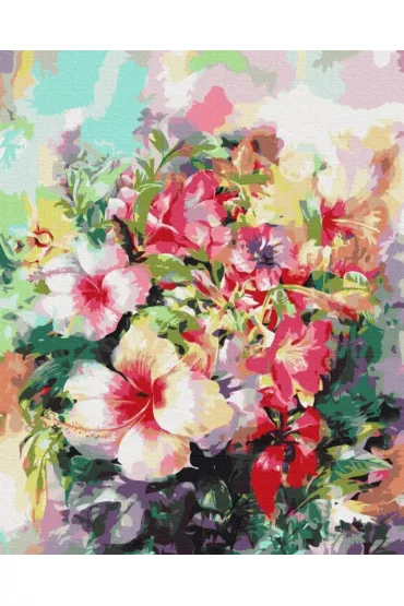 Paint it! Malowanie po numerach - Fantazyjny bukiet 40x50cm