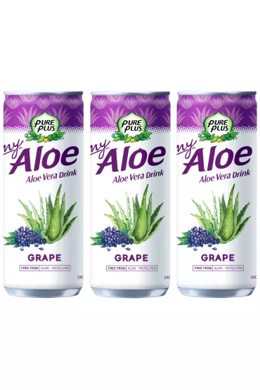 Pure Plus Napj z aloesem Aloe Vera Drink Winogrono zestaw 3 x 240 ml
