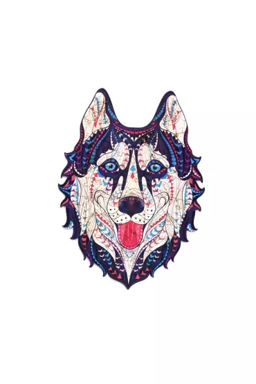 Puzzle drewniane eko 123 el. �nie�ny husky A3 Maksik