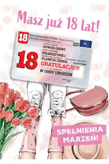 Armin Style KARNET URODZINY 18 B6 Z KOP AS GIFT M-176 FOL
