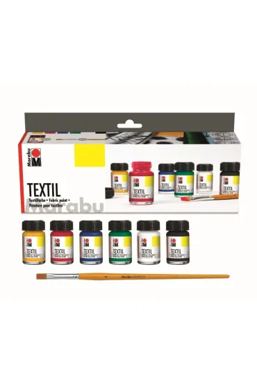 Marabu Zestaw farb do tkanin Textil starter 6x15ml