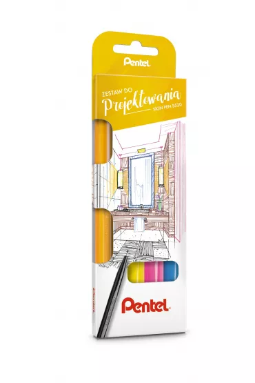 Pentel Zestaw pisak�w do projektowania S520-ST4ABCDPL 4 kolory