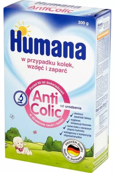 Humana Anticolic Mleko pocz�tkowe od urodzenia w przypadku kolek wzd�� i zapar� 300 g