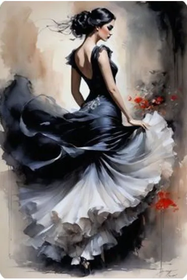 Norimpex Diamentowa mozaika - Kobieta tancerka flamenco 30x40cm