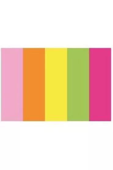 D.rect Zak�adki indeksuj�ce papierowe Neon 15 x 50 mm
