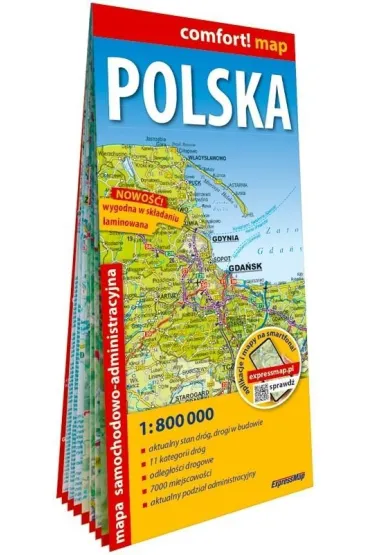 Comfort map Polska 1:800 000