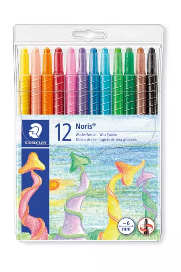 Staedtler Twistery woskowe Noris Club, 12 kolor�w, w etui 12 szt.