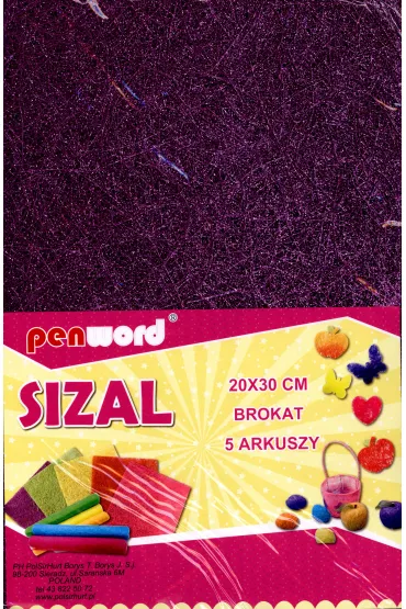 Polsirhurt Sizal w arkuszach brokatowy 20x30 '5