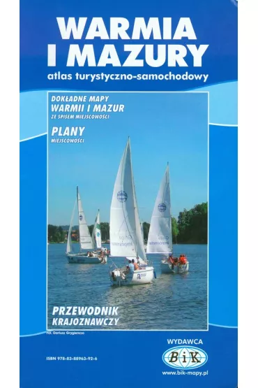 Warmia i Mazury atlas turystyczno-samochodowy