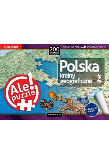 Puzzle 200 el. Polska Krainy geograficzne Demart