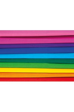 Happy Color Bibua marszczona MIX TCZA, 10 kolorw, 25x200 cm, 10 rolek 25 x 200 cm 10 szt.