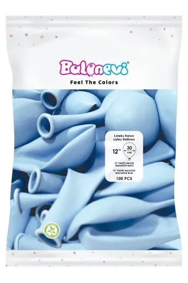 GoParty Balony lateksowe Pastel niebieskie 30cm 100 szt