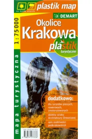 Okolice Krakowa. Mapa turystyczna w skali 1:75 000