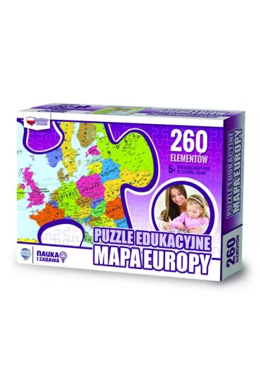 Puzzle 260 el. Mapa Europy Zachem