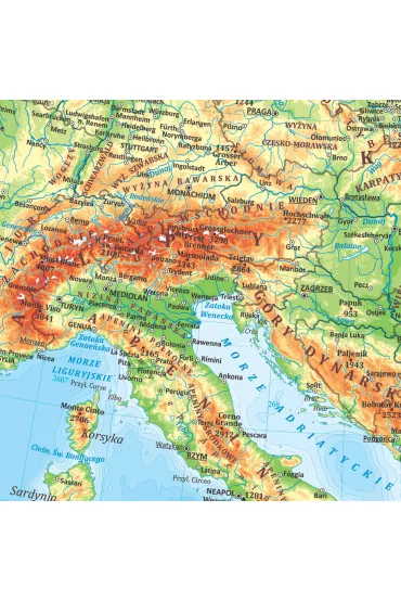 Podk�adka na biurko Europa polityczno-fizyczna 1:12 000 000 dwustronna