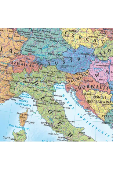 Podk�adka na biurko Europa polityczno-fizyczna 1:12 000 000 dwustronna