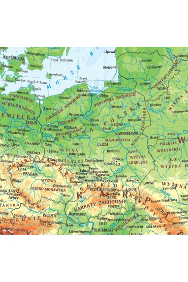 Podk�adka na biurko Europa polityczno-fizyczna 1:12 000 000 dwustronna