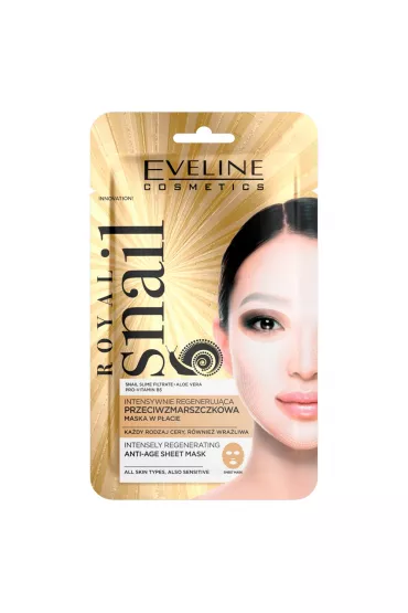 Eveline Cosmetics Royal Snail intensywnie regeneruj�ca przeciwzmarszczkowa maska w p�achcie