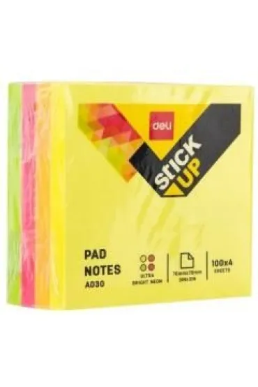 Notes samoprzylepny mix DELI 76x76mm 400 kartek