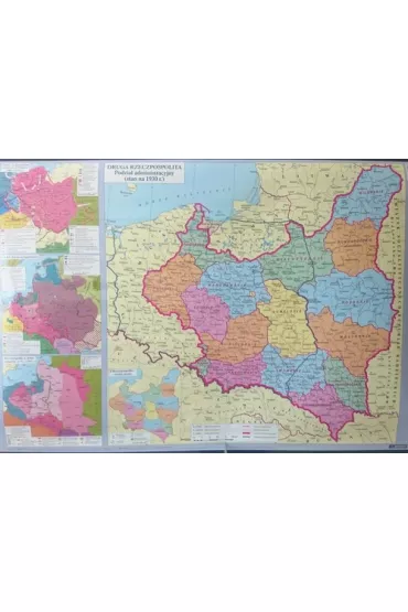 Mapa �cienna dwustronna Historia Polski szkolna