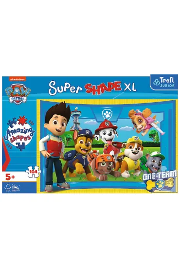 Puzzle 104 el. Super Shape XL. Psi przyjaciele Trefl