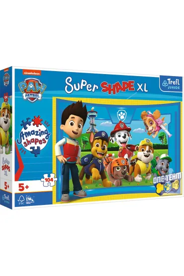Puzzle 104 el. Super Shape XL. Psi przyjaciele Trefl