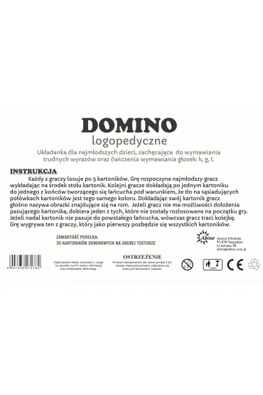 Domino logopedyczne  J-R,  R-L Abino