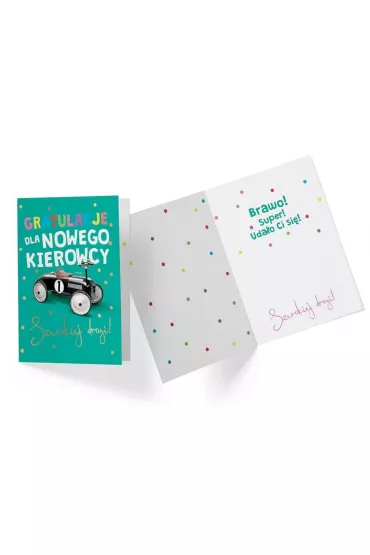 Kukartka Karnet B6 PP-2207 Gratulacje, nowy kierowca