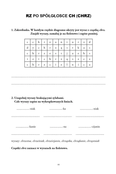 �wiczenia w terapii dysleksji i dysortografii dla uczni�w klas IV&ndash;VI. RZ &ndash; � - El�bieta Suwalska