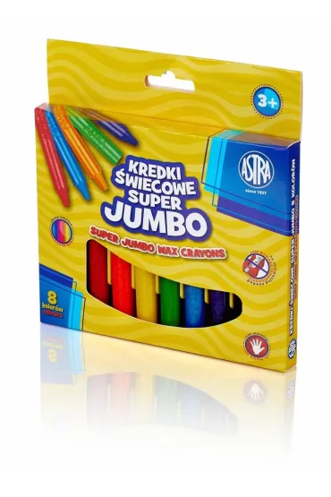 Astra Kredki �wiecowe Jumbo 8 szt.