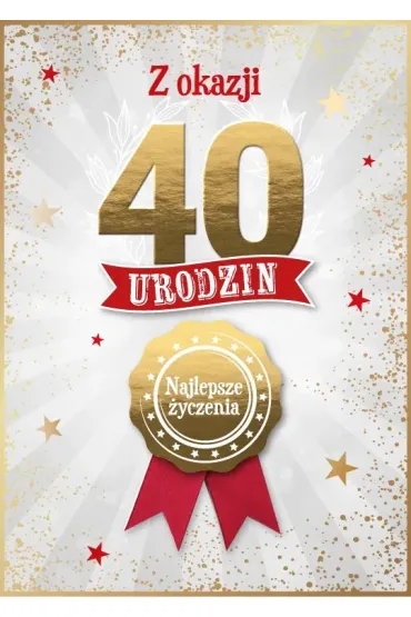 Armin Style KARNET URODZINY 40 B6 Z KOP AS GM-1292 FOL
