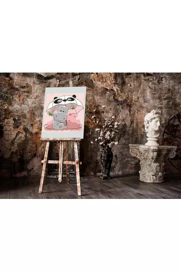 Twoje Hobby Malowanie po numerach - �liczny hipopotam 40x50cm