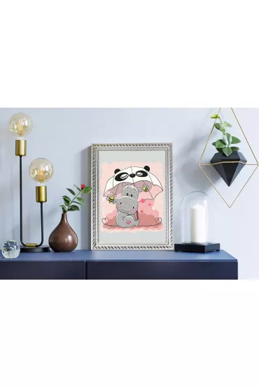 Twoje Hobby Malowanie po numerach - �liczny hipopotam 40x50cm