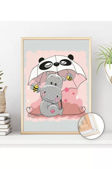 Twoje Hobby Malowanie po numerach - �liczny hipopotam 40x50cm