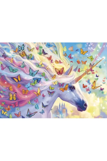 Puzzle 500 el. Jednoro�ec i kolorowe motyle Educa