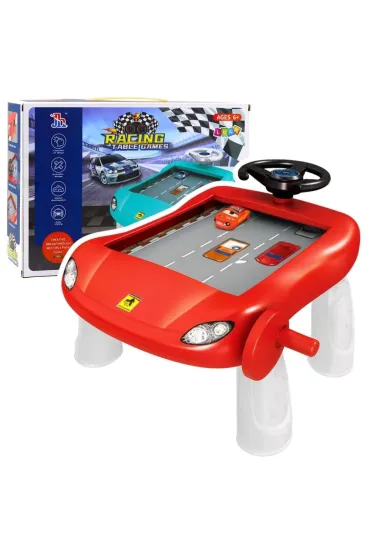Symulator jazdy manualny czerwony LeanToys