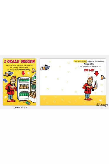 Stamp Karnet Comic B6 + koperta wz�r nr 13 Urodziny