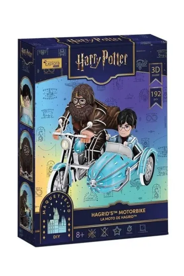 Puzzle 3D Harry Potter Motocykl Hagrida Cubic Fun