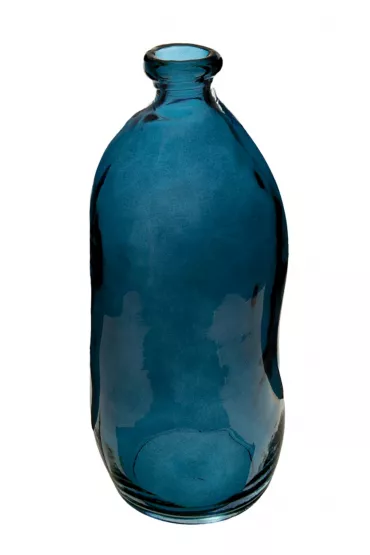 Atmosphera Wazon szklany Jeanne Blue z recyklingu