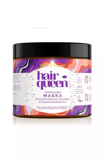 Hair Queen Ekspresowa maska emolientowa do w�os�w wysokoporowatych 400 ml