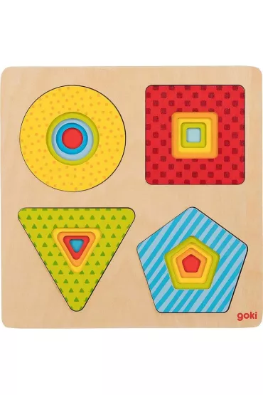 Puzzle warstwowe 4 kszta�ty geometryczne Goki