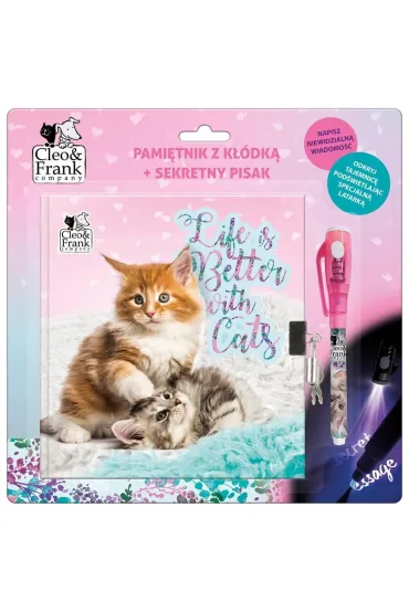 Derform Pami�tnik z k��dk� + sekretny pisak. Cleo i Frank. Kot