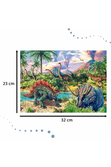 Puzzle 120 el. Dinozaury przy wulkanach Castorland