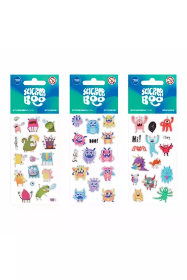 Sticker Boo Naklejki Potworki mix