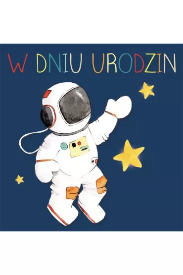 Clear Creations Karnet kwadrat CL4208_PO Urodziny Kosmonauta