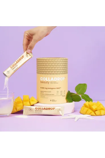 Aura Herbals Colladrop® Beauty, kolagen HMG™ 10000 mg  Mango Suplement diety 30 x 10.7 g