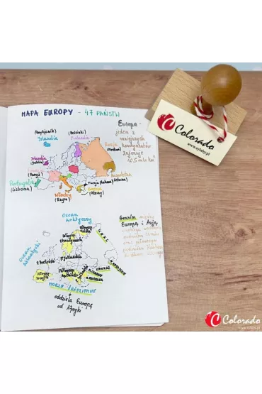 Stempel mapa Europy Colorado