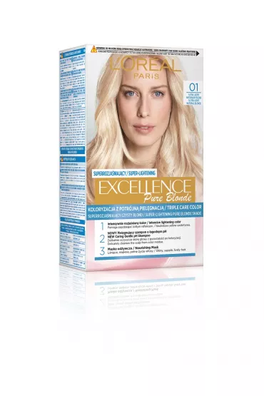 LOreal Paris Excellence Creme farba do w�os�w 01 Super Jasny Blond Naturalny