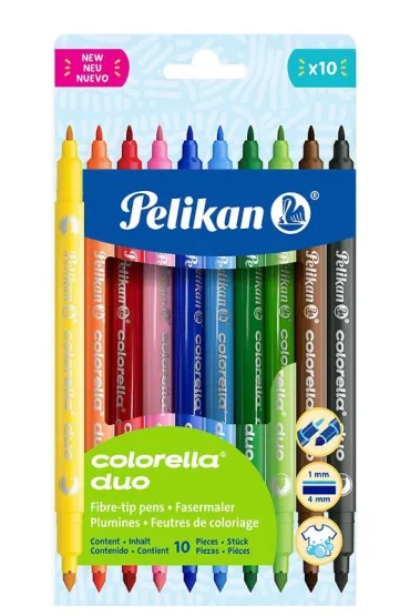 Herlitz Flamastry Colorella Duo dwustronne 10kol. PELIKAN