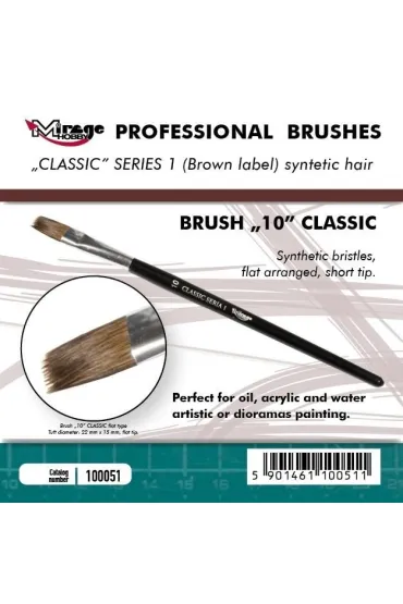P�dzelek p�aski high quality classic rozm 10